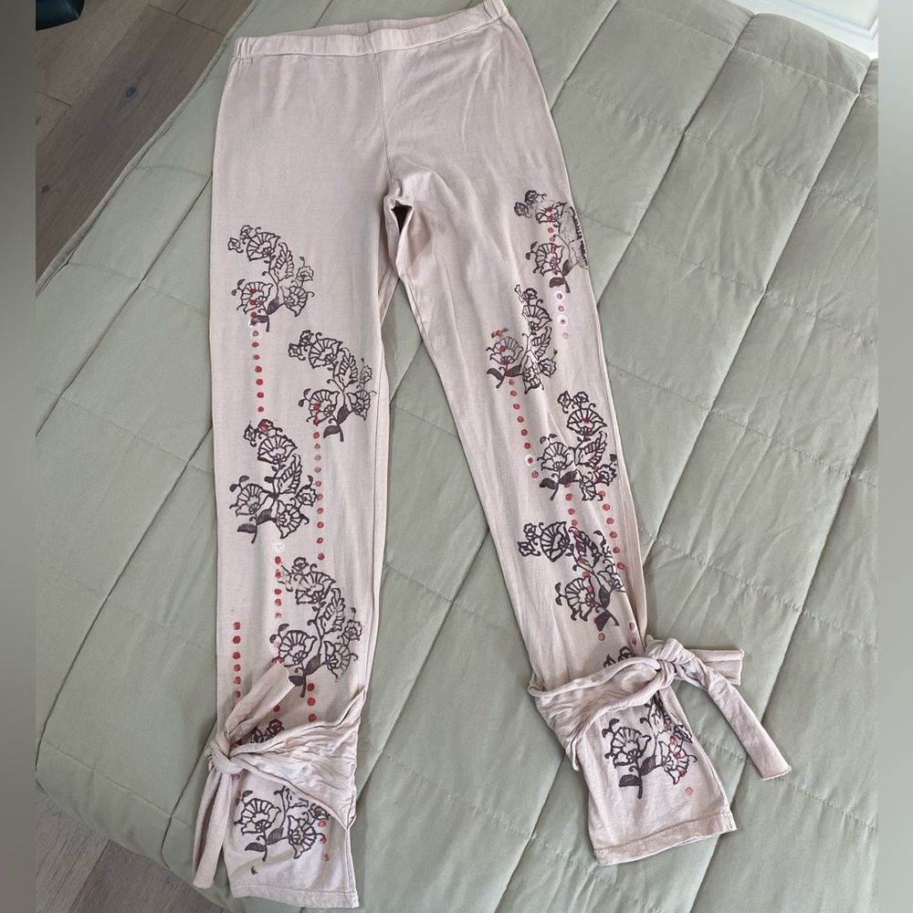 Blue Fish Ankle Wrap Tie Leggings